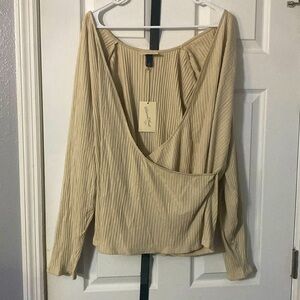 Faux Wrap long sleeve